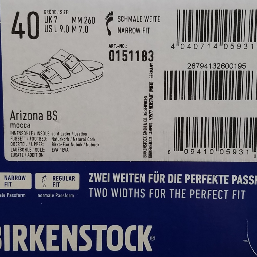Birkenstock Arizona Mocha Brown Sandals 40 - Picture 4 of 4